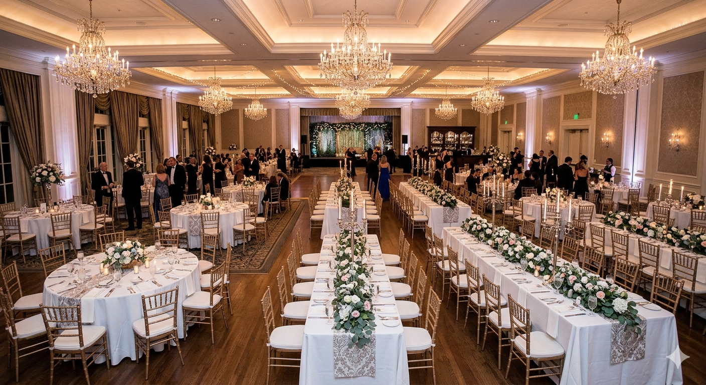 Banquet Tables in Bangalore – Round & Rectangular Tables for Events