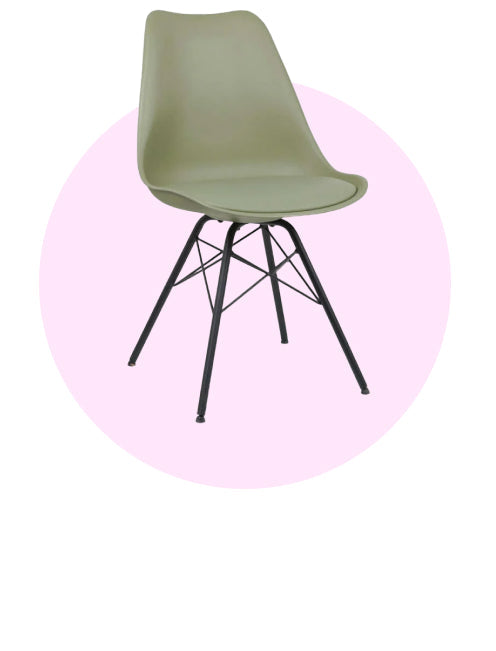 Imported Fiber Chairs With Metal Legs