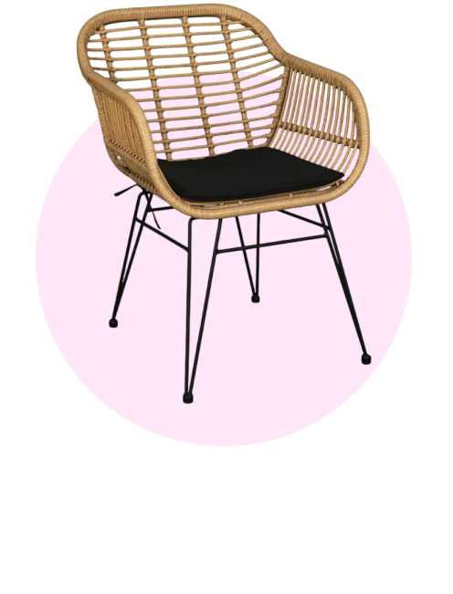 Metal PVC Cane Chairs