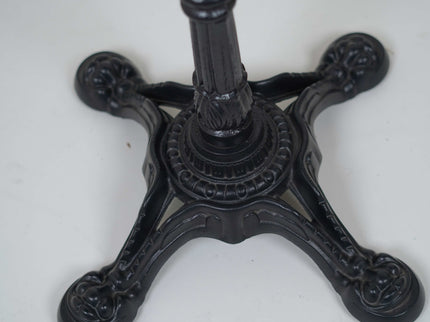 4 Leg Cast Iron Bar Table Base Tile Top With Gold Metal Edge Banding