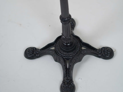 4 Leg Cast Iron Table Base Tile Top With Gold Metal Edge Banding