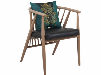 Ala Light Color Wooden Finish Metal Chair