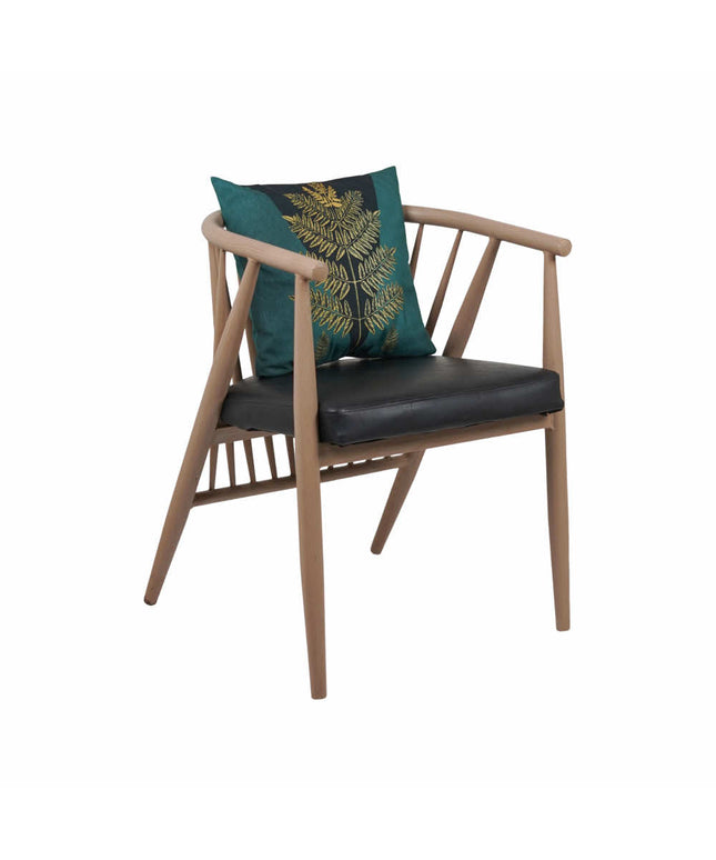 Ala Light Color Wooden Finish Metal Chair