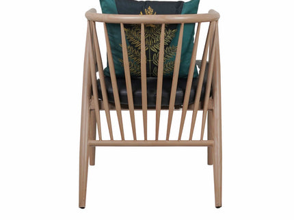 Ala Light Color Wooden Finish Metal Chair