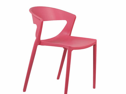 Aura Red Plastic Cafe Chairs Premium