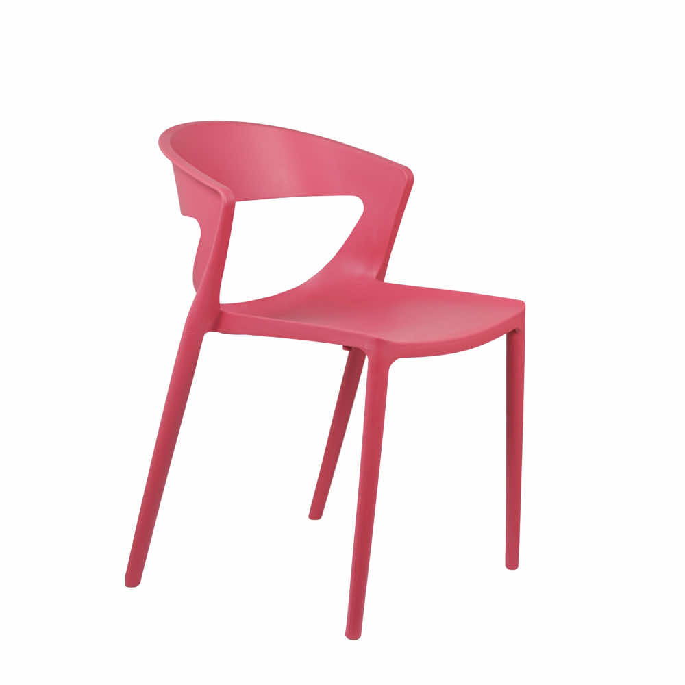 Aura Red Plastic Cafe Chairs Premium