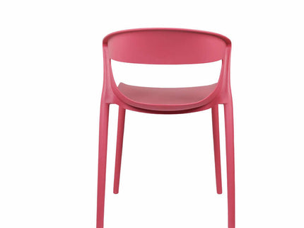 Aura Red Plastic Cafe Chairs Premium