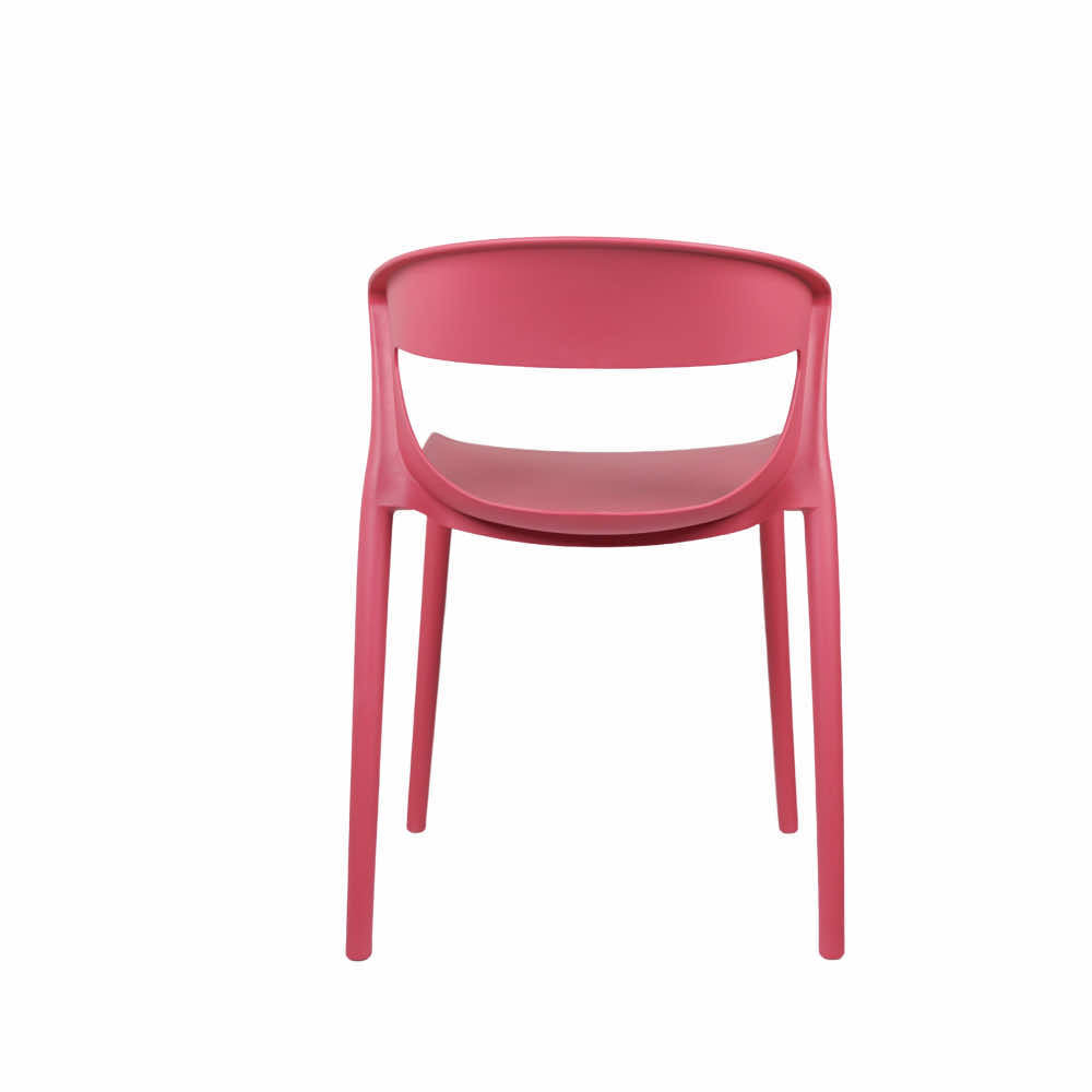 Aura Red Plastic Cafe Chairs Premium