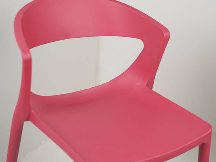 Aura Red Plastic Cafe Chairs Premium