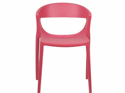 Aura Red Plastic Cafe Chairs Premium