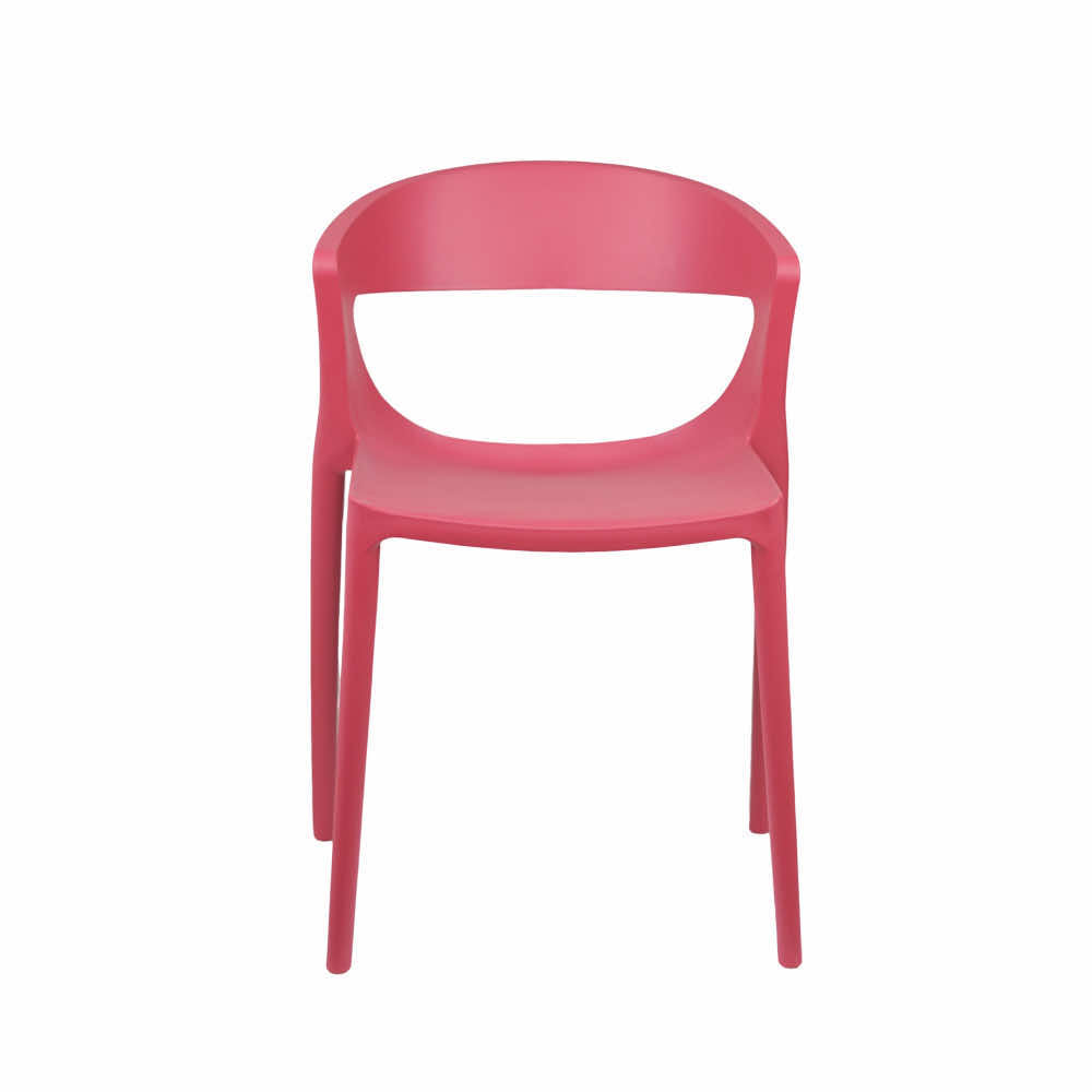 Aura Red Plastic Cafe Chairs Premium