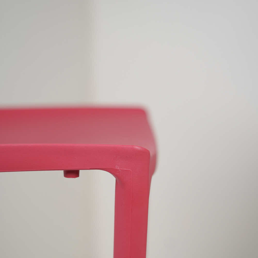 Aura Red Plastic Cafe Chairs Premium