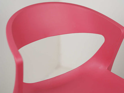 Aura Red Plastic Cafe Chairs Premium