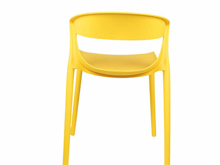 Aura Yellow Plastic Cafe Chairs Premium