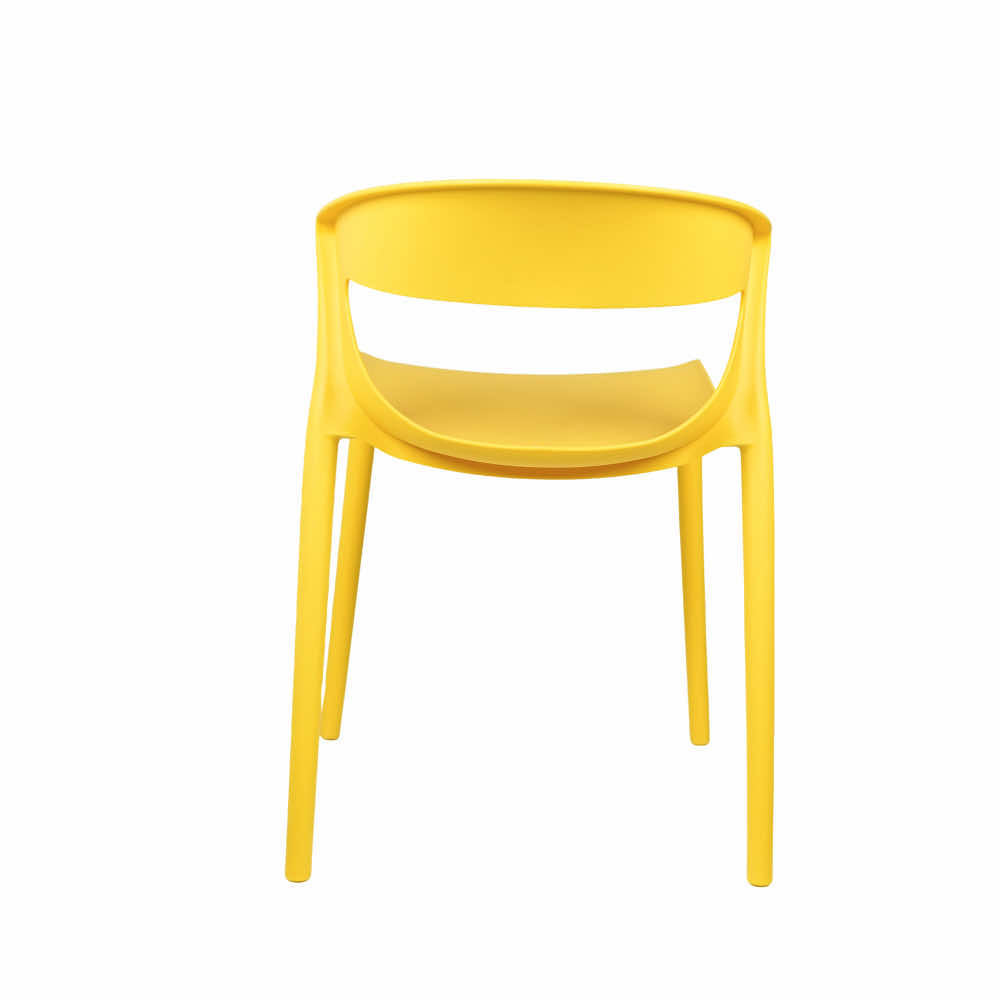 Aura Yellow Plastic Cafe Chairs Premium