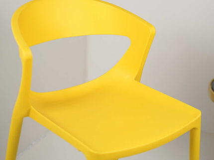Aura Yellow Plastic Cafe Chairs Premium