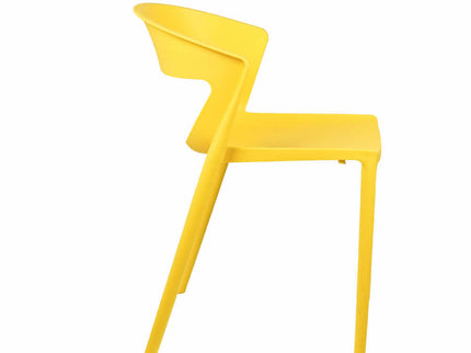 Aura Yellow Plastic Cafe Chairs Premium