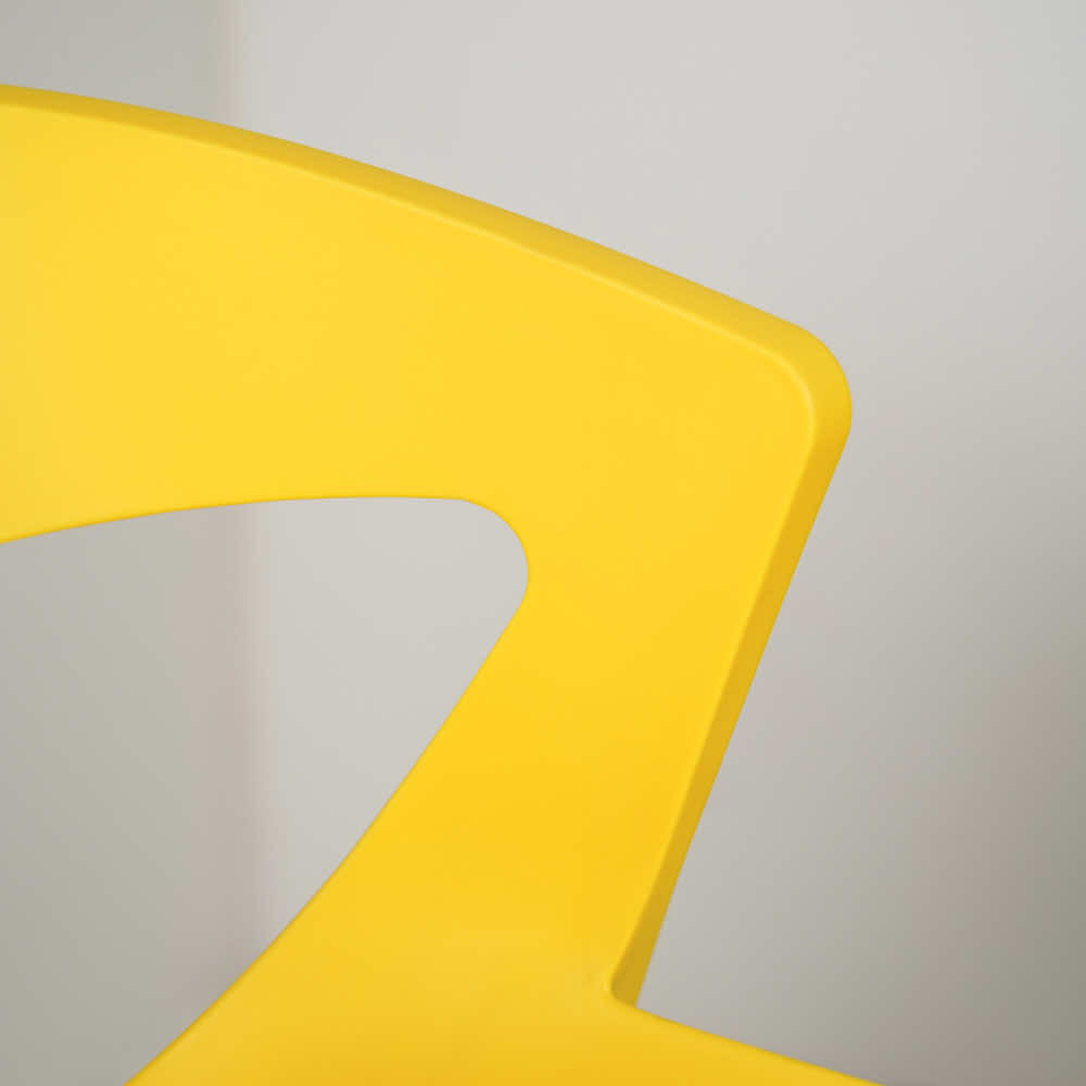 Aura Yellow Plastic Cafe Chairs Premium