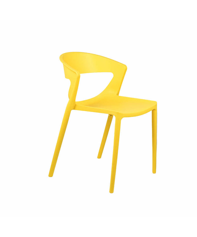 Aura Yellow Plastic Cafe Chairs Premium