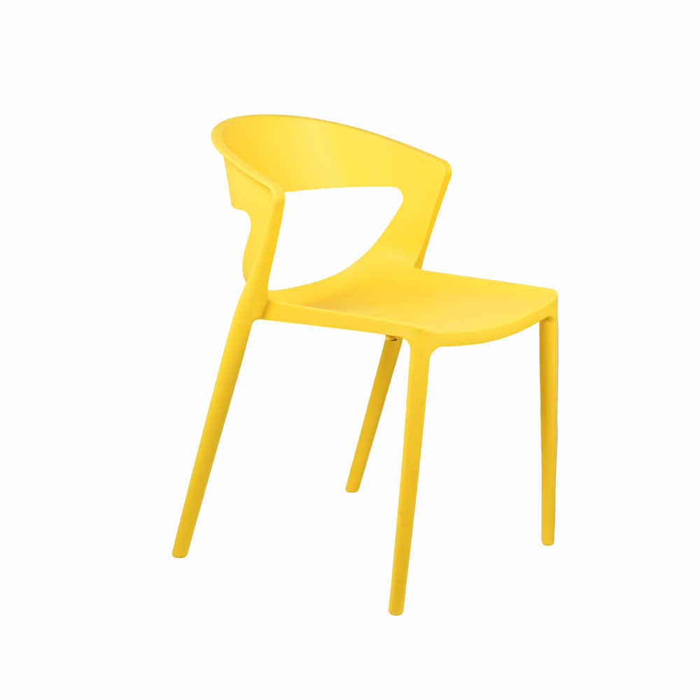 Aura Yellow Plastic Cafe Chairs Premium