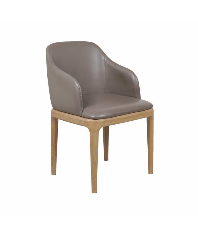 Ava Leather Grey Dining Chair for Restaurant