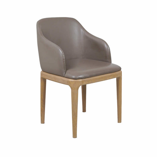 Ava Leather Grey Dining Chair for Restaurant