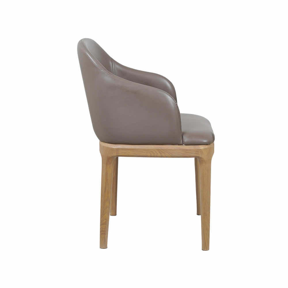 Ava Leather Grey Dining Chair for Restaurant