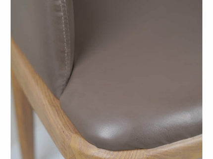 Ava Leather Grey Dining Chair for Restaurant