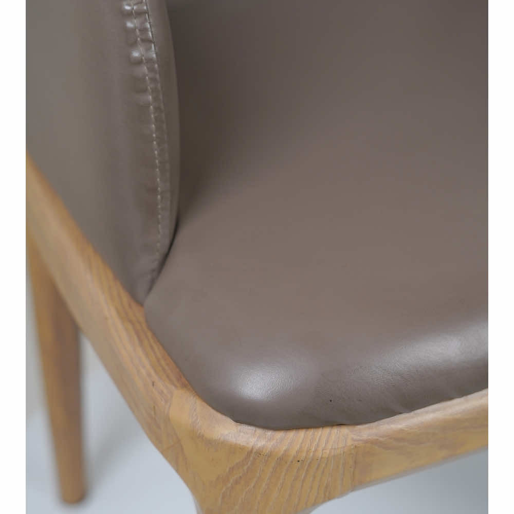 Ava Leather Grey Dining Chair for Restaurant