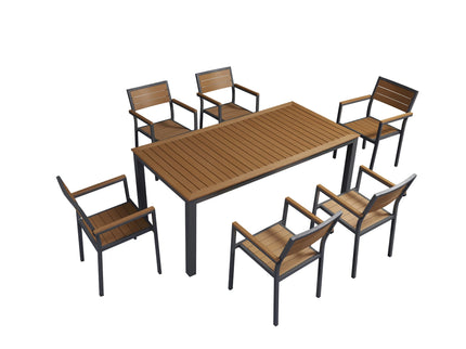 Baga 6 seater outdoor restaurant furniture set