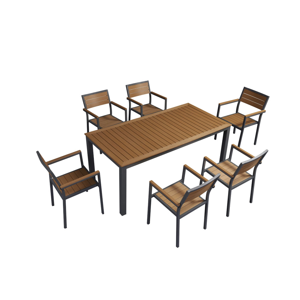 Baga 6 seater outdoor restaurant furniture set