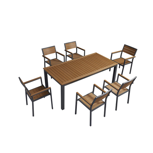 Baga 6 seater outdoor restaurant furniture set