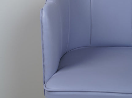 Bounce Leather Sky Blue Dining Chairs for Restaurant