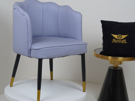 Bounce Leather Sky Blue Dining Chairs for Restaurant