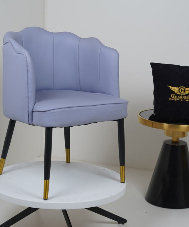 Bounce Leather Sky Blue Dining Chairs for Restaurant