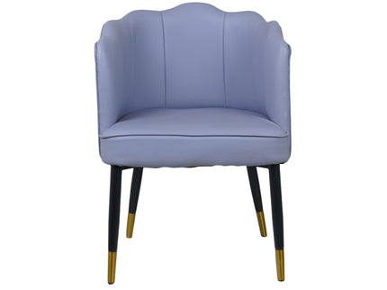 Bounce Leather Sky Blue Dining Chairs for Restaurant