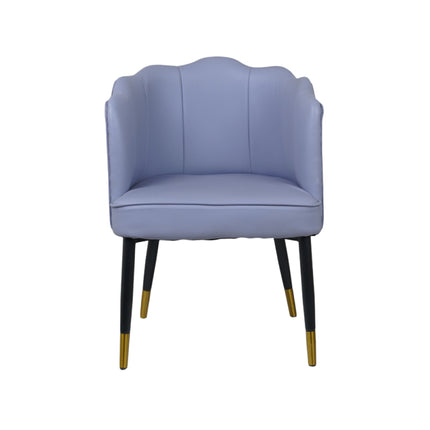 Bounce Leather Sky Blue Dining Chairs for Restaurant