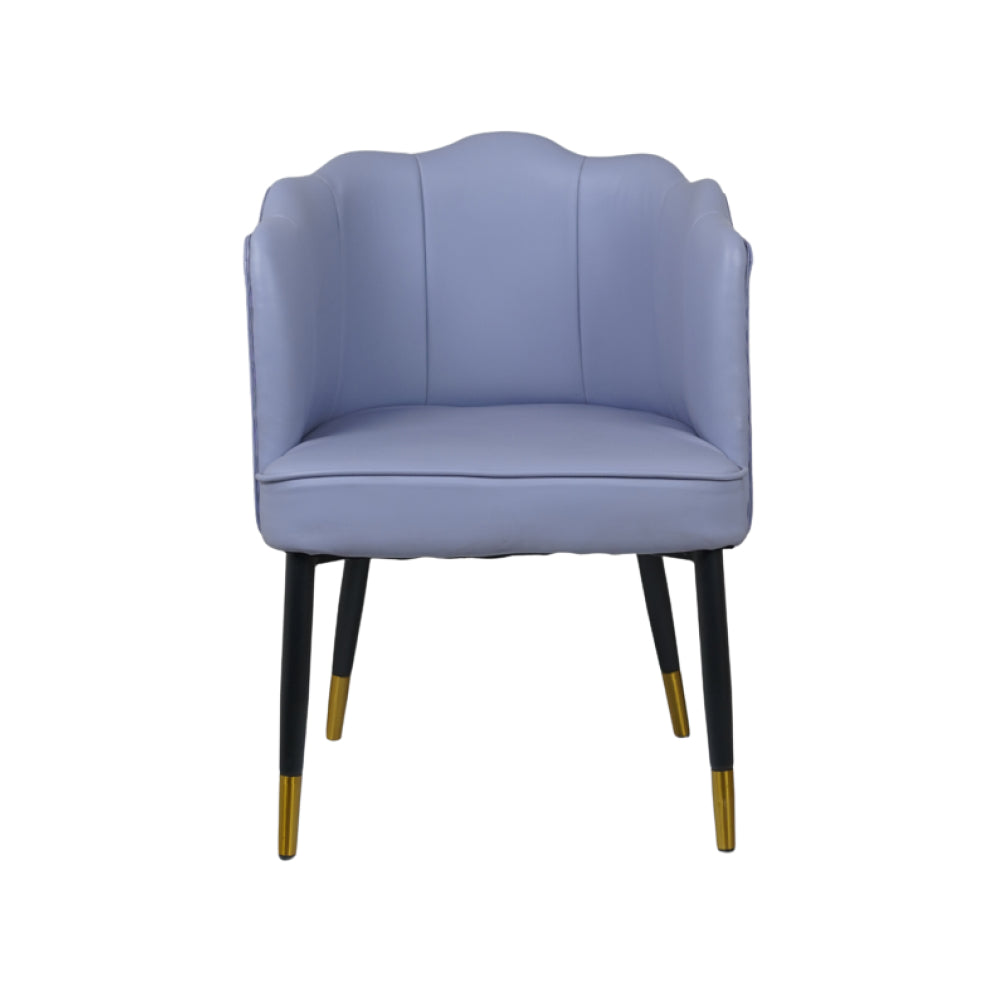 Bounce Leather Sky Blue Dining Chairs for Restaurant