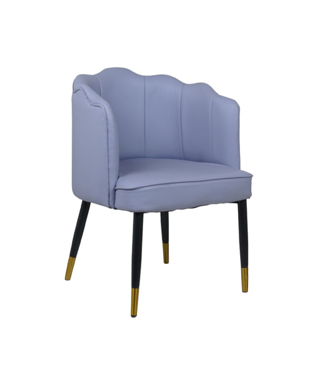 Bounce Leather Sky Blue Dining Chairs for Restaurant