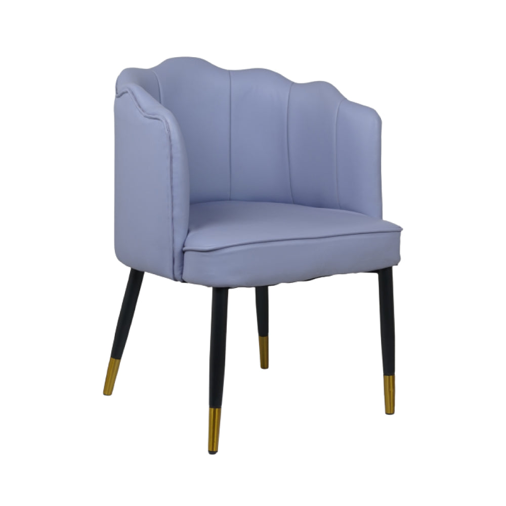 Bounce Leather Sky Blue Dining Chairs for Restaurant