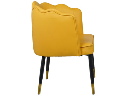 Bounce Leather Yellow Dining Chairs for Restaurant