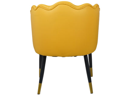 Bounce Leather Yellow Dining Chairs for Restaurant