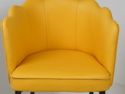 Bounce Leather Yellow Dining Chairs for Restaurant