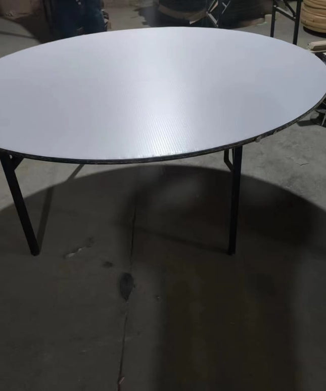 PVC Buffet Table - Premium 4 feet dia, 6 seating capacity and Ply laminated top