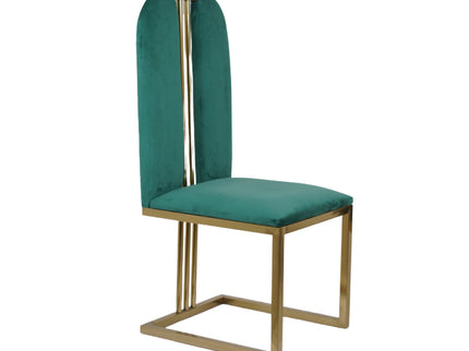 Castle Green Dining Chairs WIth Rose Gold PVD Coated Base