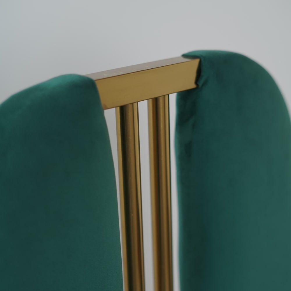 Castle Green Dining Chairs WIth Rose Gold PVD Coated Base