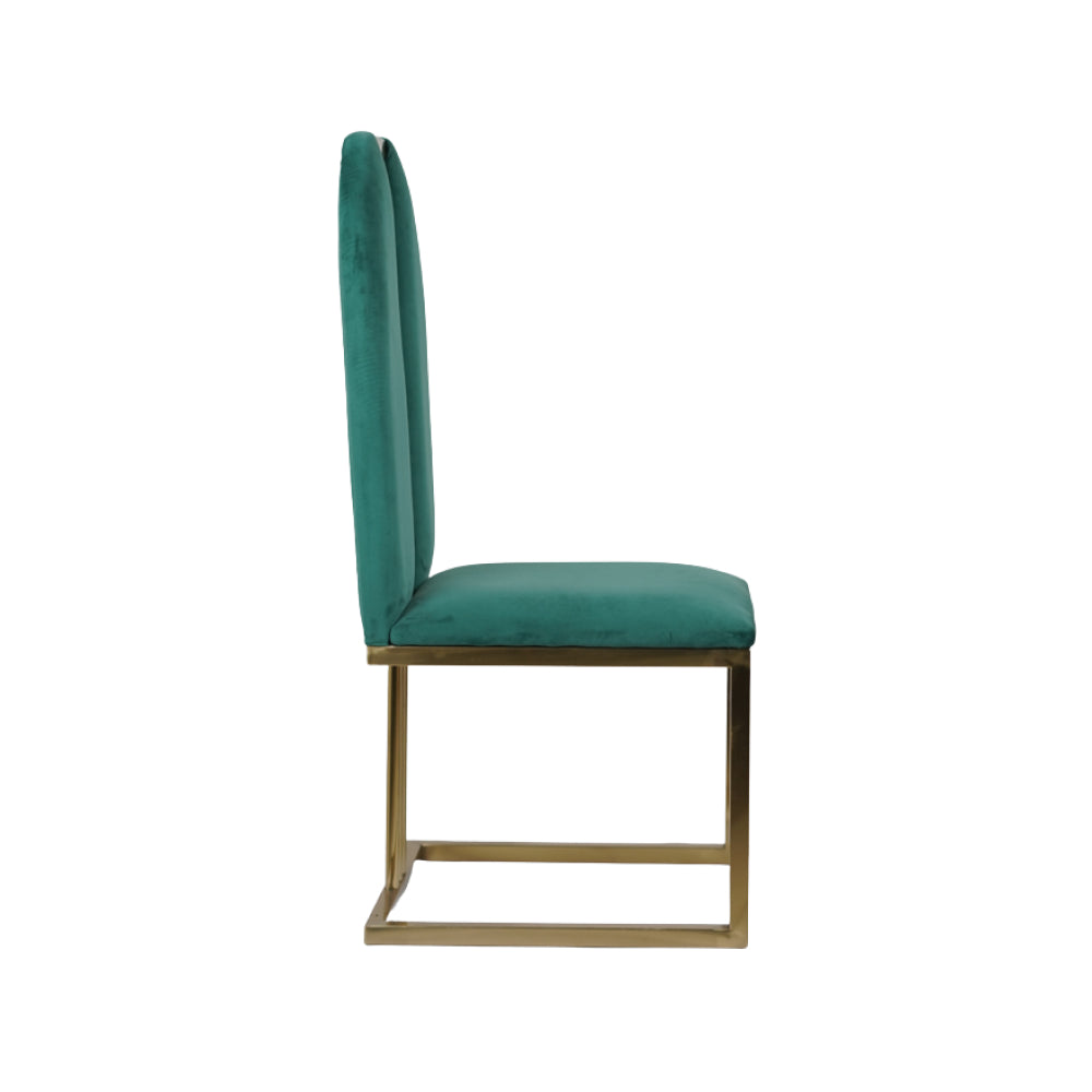 Castle Green Dining Chairs WIth Rose Gold PVD Coated Base