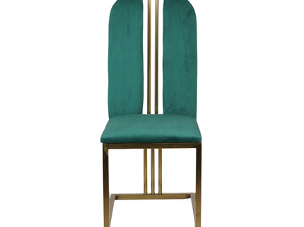 Castle Green Dining Chairs WIth Rose Gold PVD Coated Base