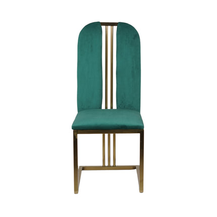 Castle Green Dining Chairs WIth Rose Gold PVD Coated Base