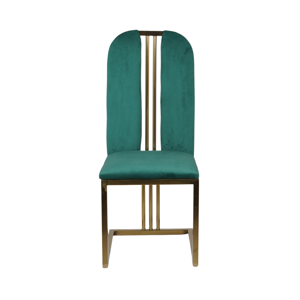 Castle Green Dining Chairs WIth Rose Gold PVD Coated Base